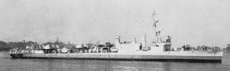 The USS Hogan prior to sinking