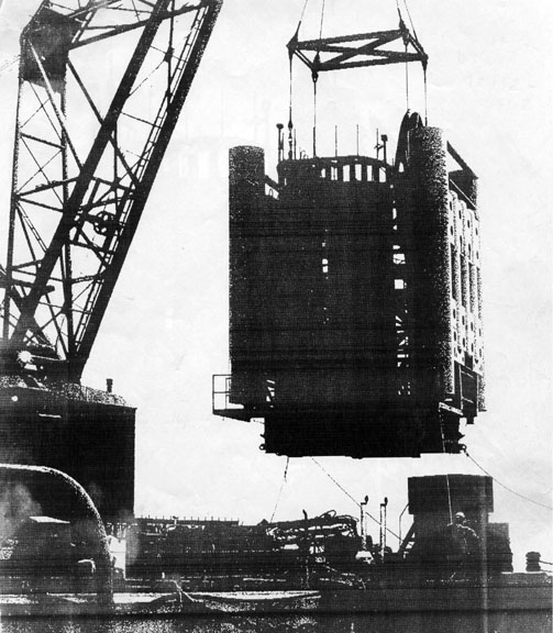 The Missile Tower prior to sinking